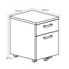 Caisson de bureau mobile 2 tiroirs Opaline