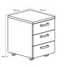 Caisson de bureau mobile 3 tiroirs Opaline