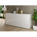 Buffet/bahut moderne 3 portes laqu&eacute; blanc brillant Janeiro