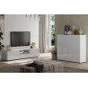 Buffet haut moderne laqué blanc brillant Janeiro
