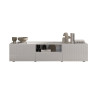 Meuble TV moderne 184 cm laqué blanc brillant Janeiro