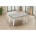 Table de salle &agrave; manger moderne b&eacute;ton/blanc Fontana