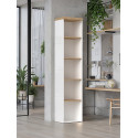 Etag&egrave;re de bureau moderne H 190 cm blanc laqu&eacute;/ch&ecirc;ne Daisy