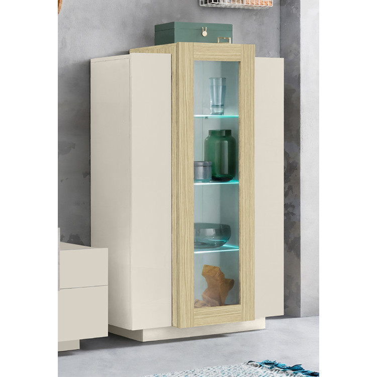 Vitrine moderne cachemire/sauge Corso