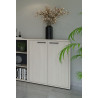 Armoire basse de bureau contemporaine chêne clair Lexos