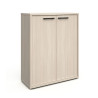 Armoire basse de bureau contemporaine chêne clair Lexos