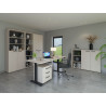 Armoire haute de bureau contemporaine chêne clair Lexos