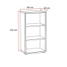 Etagère de bureau H 112 cm contemporaine chêne clair Lexos