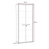 Armoire haute de bureau contemporaine chêne clair Lexos
