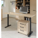 Bureau assis-debout &eacute;lectrique ch&ecirc;ne sable Lexos