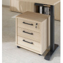 Caisson de bureau mobile contemporain ch&ecirc;ne sable Lexos