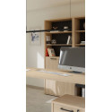 Armoire combin&eacute;e de bureau contemporaine ch&ecirc;ne sable Lexos