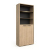 Armoire combinée de bureau contemporaine chêne sable Lexos