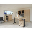 Ensemble de bureau complet contemporain ch&ecirc;ne sable Lexos