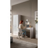 Bureau droit moderne laqué blanc brillant Loucia