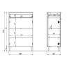 Meuble haut de salle de bain moderne gris cachemire Ariana