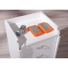 Caisson de bureau contemporain 4 tiroirs blanc Pontino