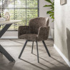Fauteuil pivotant moderne en tissu Ambrose (lot de 2)