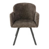 Fauteuil pivotant moderne en tissu Ambrose (lot de 2)