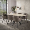 Fauteuil pivotant moderne en tissu Ambrose (lot de 2)