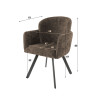 Fauteuil pivotant moderne en tissu Ambrose (lot de 2)