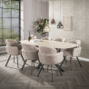 Fauteuil pivotant moderne en tissu Ambrose (lot de 2)