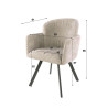 Fauteuil pivotant moderne en tissu Ambrose (lot de 2)