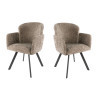 Fauteuil pivotant moderne en tissu Ambrose (lot de 2)