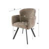 Fauteuil pivotant moderne en tissu Ambrose (lot de 2)