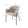 Lot de 2 fauteuils modernes en tissu Mayanne
