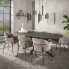 Lot de 2 fauteuils modernes en tissu Mayanne