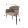 Lot de 2 fauteuils modernes en tissu Mayanne