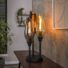 Lampe à poser moderne métal et verre tricolore Cocoon