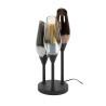 Lampe à poser moderne métal et verre tricolore Cocoon