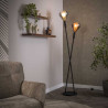 Lampadaire moderne métal et verre tricolore Winnie