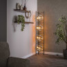 Lampadaire moderne 4 lampes en verre ambré Analya