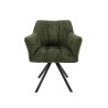 Fauteuil rotatif moderne en tissu Marcus (lot de 2)