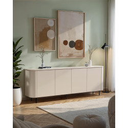 Buffet/bahut moderne 230 cm coloris cachemire Horizo
