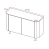 Buffet/bahut moderne 130 cm coloris cachemire Horizo