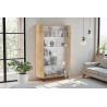 Vitrine contemporaine 130 cm chêne cadiz Marley