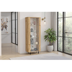 Vitrine contemporaine 80 cm chêne cadiz Marley