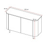 Buffet/bahut contemporain 130 cm chêne cadiz Marley