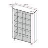 Vitrine contemporaine 130 cm chêne cadiz Marley