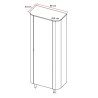 Buffet haut contemporain 80 cm chêne cadiz Marley