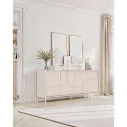 Buffet/bahut moderne 205 cm coloris cachemire Stella