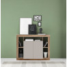 Buffet/bahut contemporain 134 cm mercure/cachemire Dominika