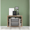 Buffet/bahut contemporain 134 cm mercure/cachemire Dominika