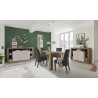 Buffet/bahut contemporain 134 cm mercure/cachemire Dominika