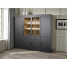 Vitrine moderne noire 240 cm Raphie