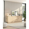Buffet/bahut contemporain 230 cm chêne clair Adria